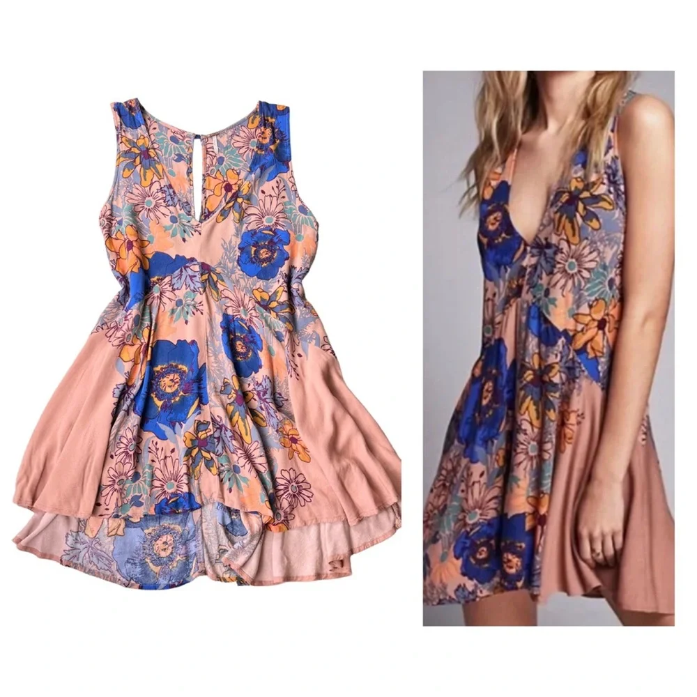 Free People Backyard Party Tunic Dress Small